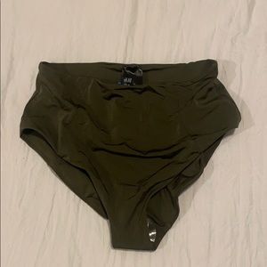 NWT! High Waisted Army Green Bikini Bottoms